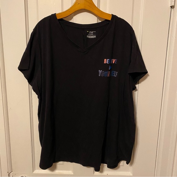 Believe in Yourself V Neck Tee - Picture 1 of 6